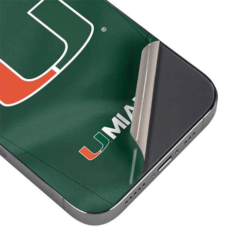 University of Miami Green Jersey iPhone 14 Pro Skin